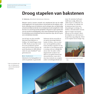 Droog stapelen van bakstenen