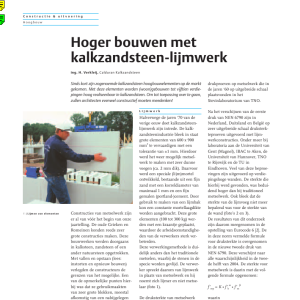 Hoger bouwen met kalkzandsteen-lijmwerk