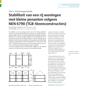 Stabiliteit van een rij woningen met kleine penanten volgens NEN 6790