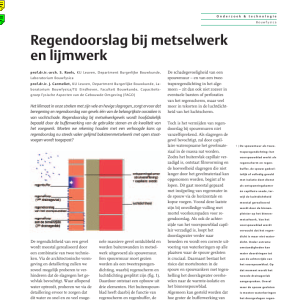 Regendoorslag bij metselwerk en lijmwerk