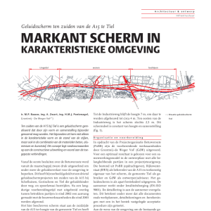 Markant scherm in karakteristieke omgeving