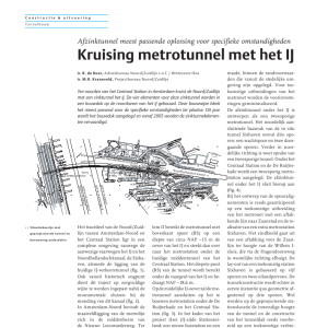 Kruising metrotunnel met het IJ