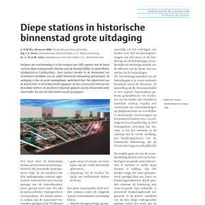 Diepe stations in historische binnenstad grote uitdaging
