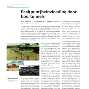 Paalpunt beïnvloeding door boortunnels