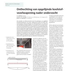 Onthechting van opgelijmde koolstofvezelwapening nader onderzocht