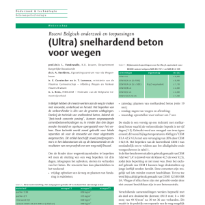 Utra snelhardend beton voor wegen