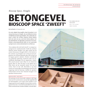 Betongevel bioscoop Space zweeft - Bioscoop Space, Hengelo