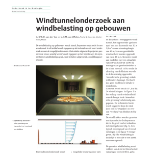 Windtunnelonderzoek aan windbelasting op gebouwen