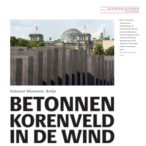 Betonnen korenveld in de wind