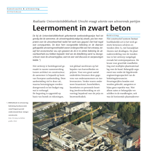 Leermoment in zwart beton