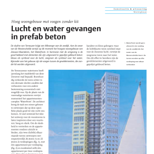 Lucht en water gevangen in prefab beton