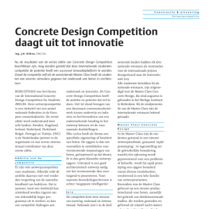 Concrete Design Competition daagt uit tot innovatie
