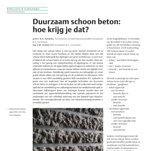 Duurzaam schoon beton, hoe krijg je dat
