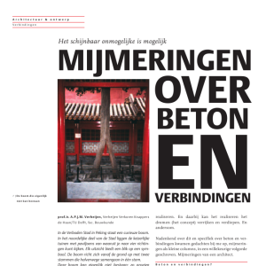 Mijmeringen over betonnen verbindingen
