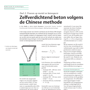 Zelfverdichtend beton volgens de Chinese methode