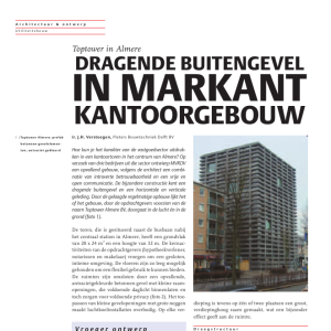 Dragende buitengevel in markant kantoorgebouw