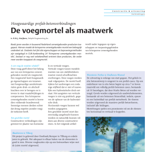 De voegmortel als maatwerk