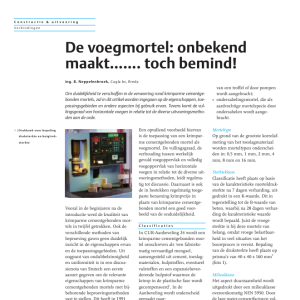 De voegmortel-onbekend maakt toch bemind