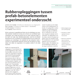 Rubberopleggingen tussen prefab-betonelementen experimenteel onderzocht
