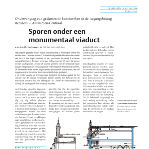 Sporen onder monumentaal viaduct