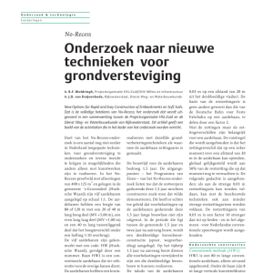 Onderzoek naar nieuwe technieken voor grondversteviging