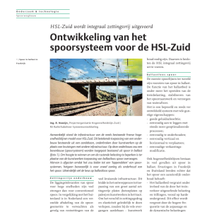 Ontwikkeling van het spoorsysteem voor de HSL Zuid