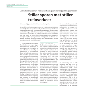 Stiller sporen met stiller treinverkeer