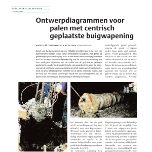 Ontwerpdiagrammen voor palen met centrisch geplaatste buigwapening