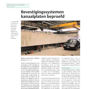 Bevestigingssystemen kanaalplaten beproefd