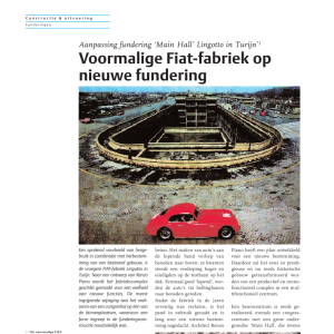 Voormalig Fiat-fabriek op nieuwe fundering