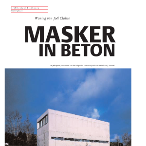 Masker in beton - Woning van Joël Claisse