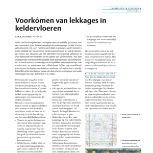 Voorkómen van lekkages in keldervloeren