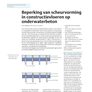Beperking van scheurvorming in constructievloeren op onderwaterbeton