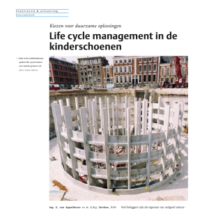Life cycle management in de kinderschoenen