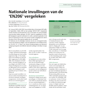Nationale invullingen van de EN 206 vergeleken