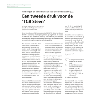 Een tweede druk voor de TGB Steen