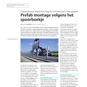 Prefab montage volgens het spoorboekje