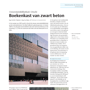 Boekenkast van zwart beton