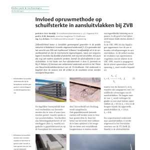 Invloed opruwmethode op schuifsterkte in aansluitvakken bij ZVB