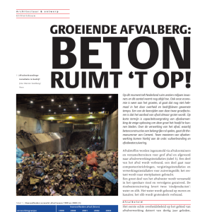 Groeiende afvalberg-beton ruimt 't op