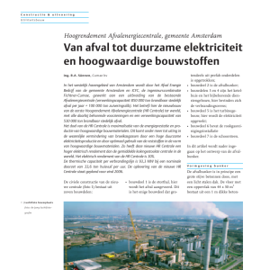 Van afval tot duurzame elektriciteit en hoogwaardige bouwstoffen