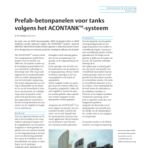 Prefab-betonpanelen voor tanks volgens het acontank-systeem