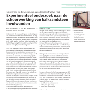Experimenteel onderzoek naar de schoorwerking van
