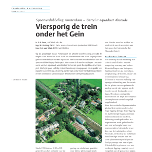 Viersporig de trein onder het Gein