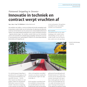 Innovatie in techniek en contract werpt vruchten af