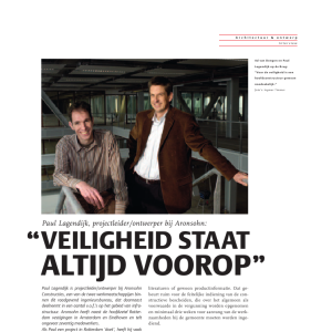 Veiligheid staat altijd voorop