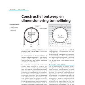 Constructief ontwerp en dimensionering tunnellining