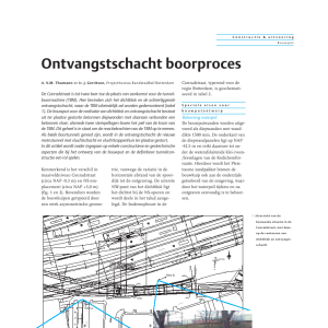 Ontvangstschacht boorproces