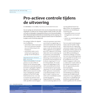 Pro-actieve controle tijdens de uitvoering