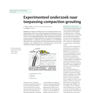 Experimenteel onderzoek naar toepassing compaction grouting